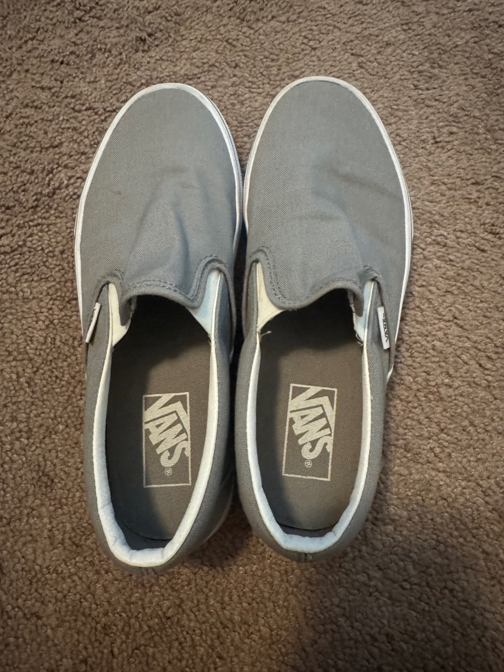 Vans Slip-On Canvas Loafers in Gray